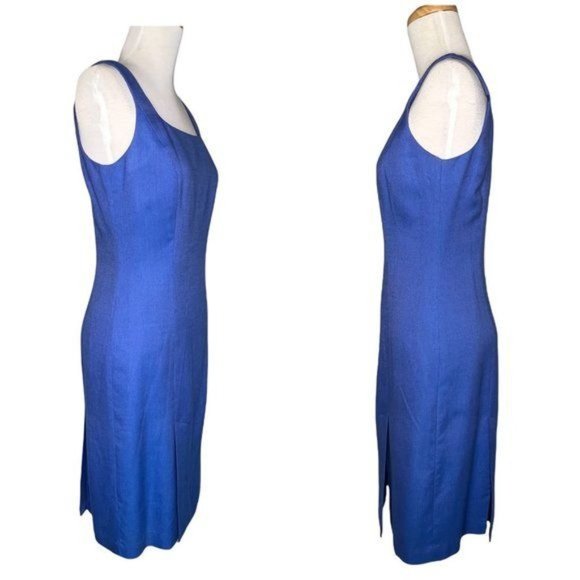 Isabel Ardee Neiman Marcus Exclusive Dress Set Vintage Blue Dress Suit USA Sz 6 - Picture 4 of 12